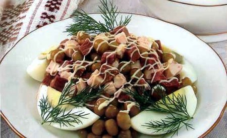 Салат из говядины и птицы